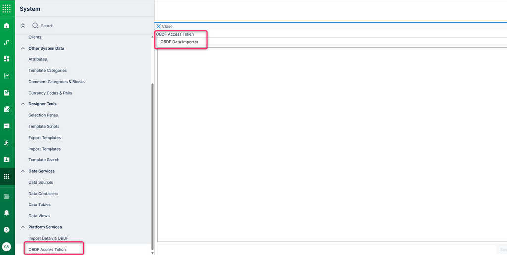 Add OBDF Access Token In Bizview
